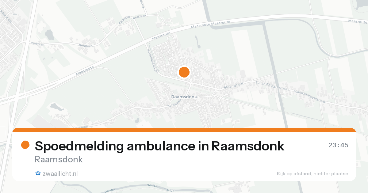 Spoedmelding ambulance in Raamsdonk — 13 jun 2026