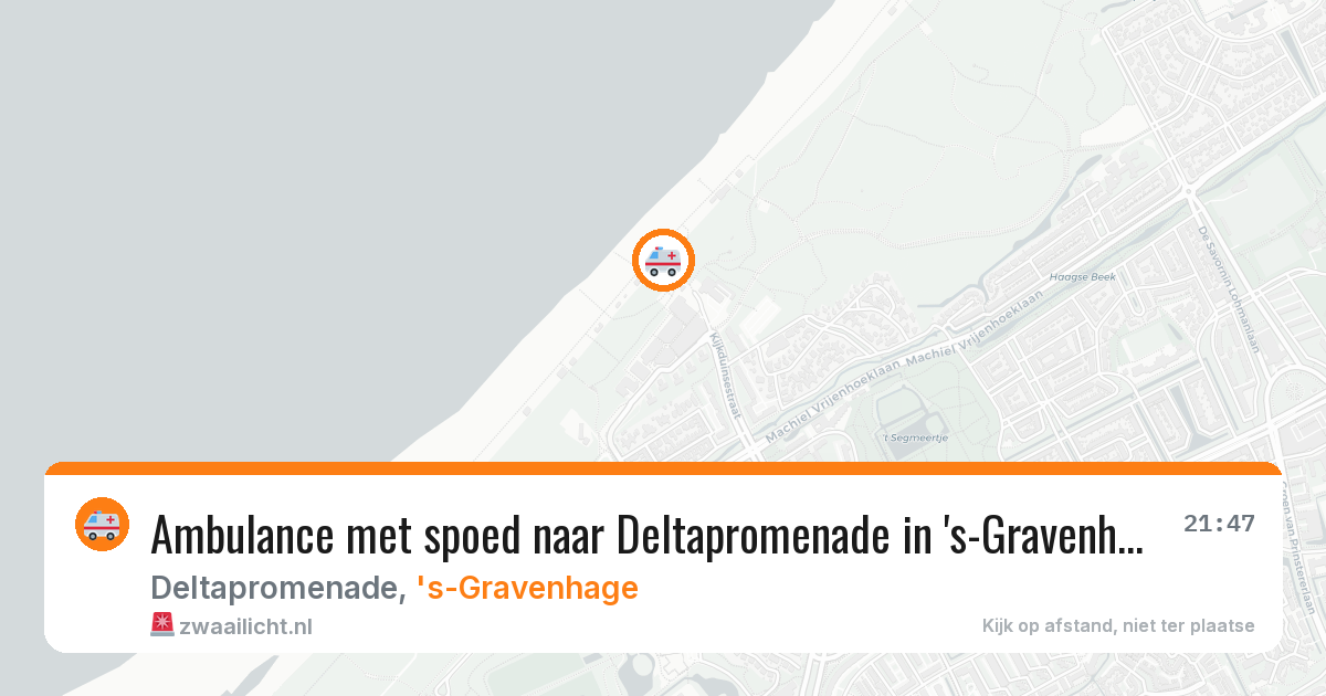 Ambulance met spoed naar Deltapromenade in 's-Gravenhage — 14 aug 2026