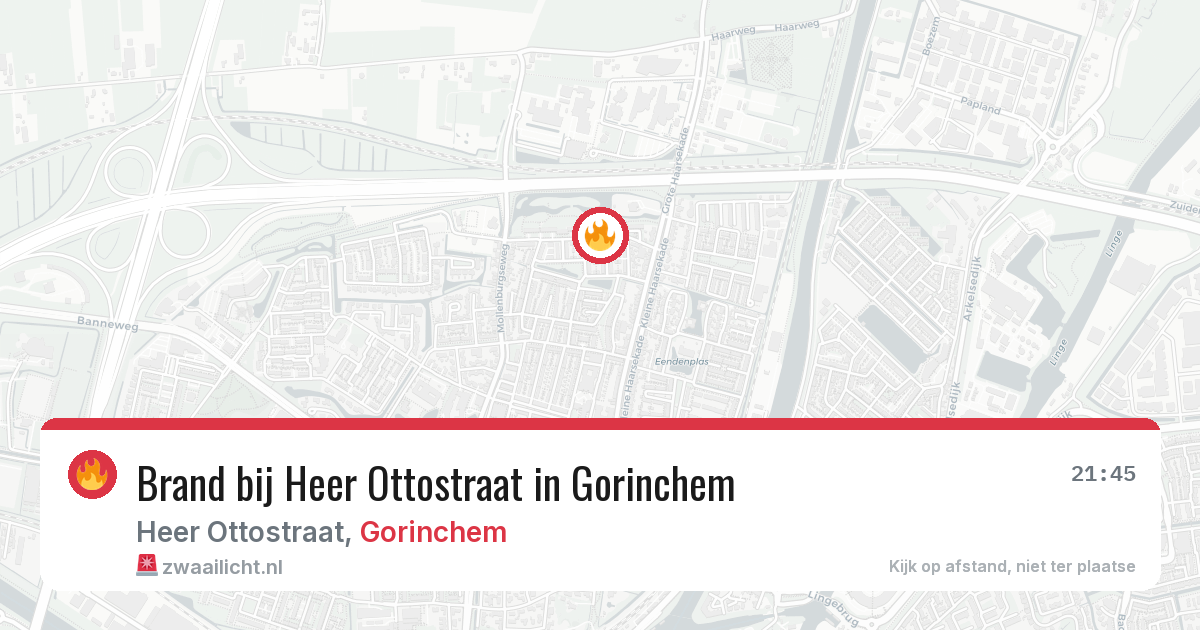 Brand bij Heer Ottostraat in Gorinchem — 19 jul 2026