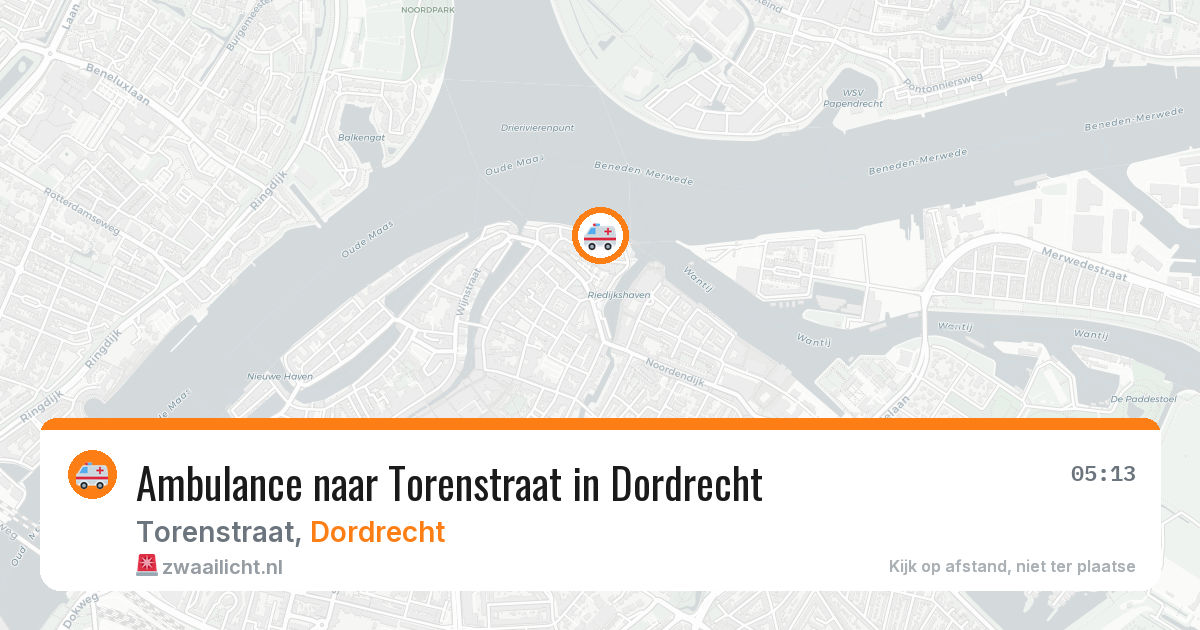 Ambulance naar Torenstraat in Dordrecht — 3 aug 2026