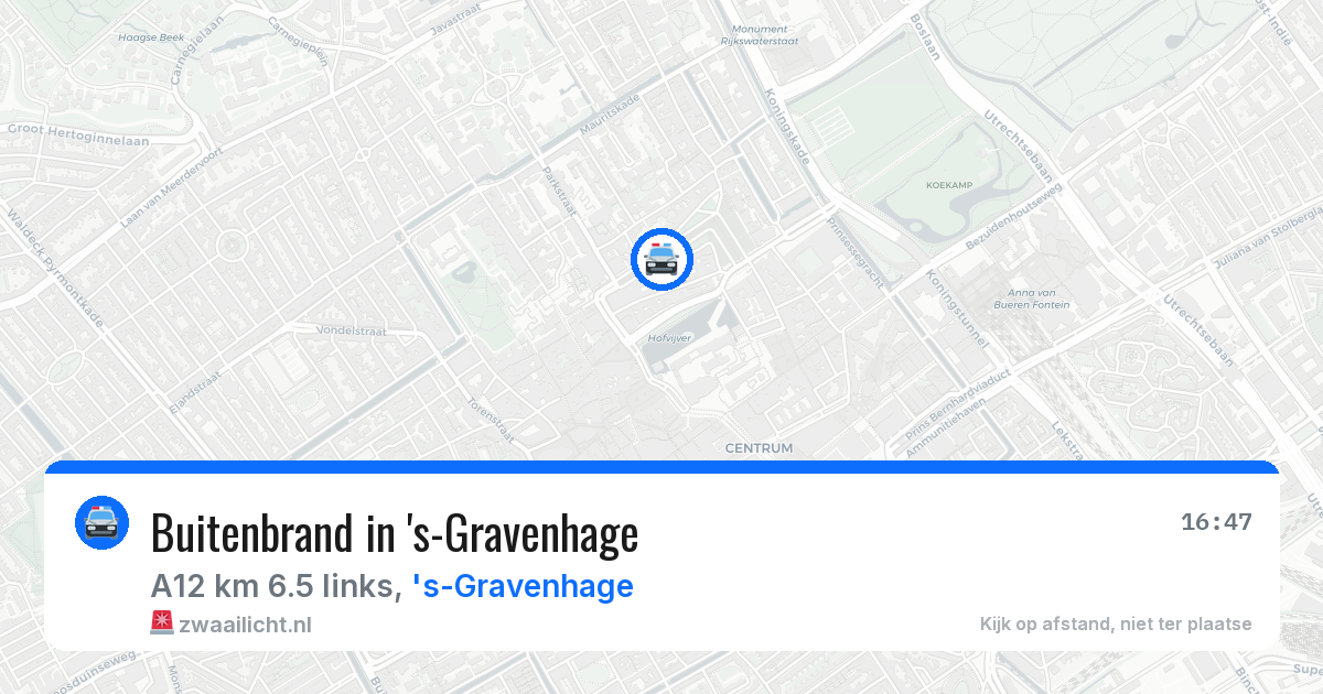 Buitenbrand in 's-Gravenhage — 6 aug 2026