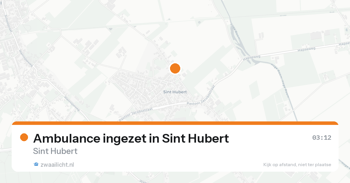 Ambulance ingezet in Sint Hubert — 31 jan 2026