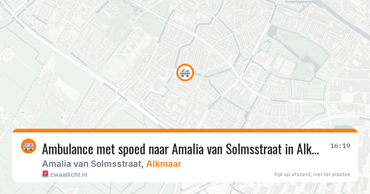 Ambulance met spoed naar Amalia van Solmsstraat in Alkmaar — 10 apr 2026