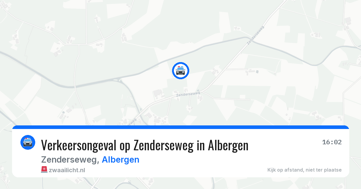 Verkeersongeval op Zenderseweg in Albergen — 29 apr 2026