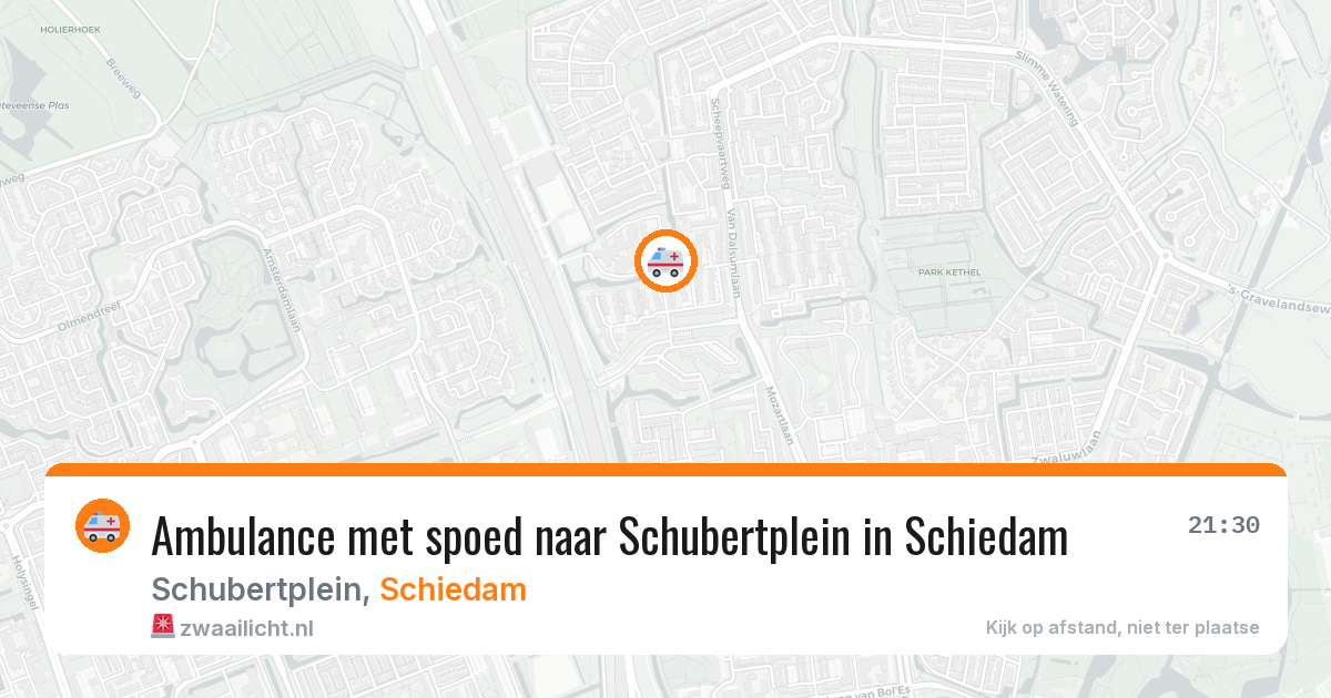 Ambulance met spoed naar Schubertplein in Schiedam — 29 jun 2026
