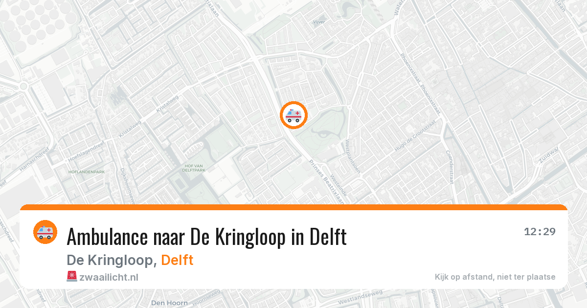 Ambulance naar De Kringloop in Delft — 4 mei 2026