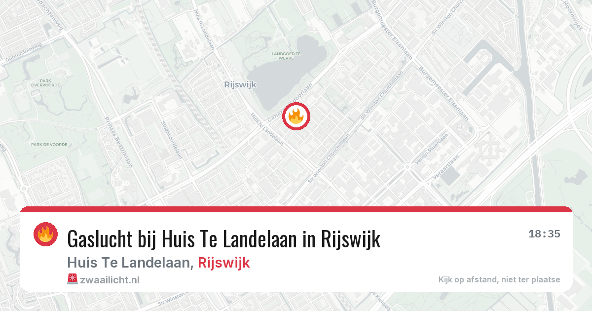 Gaslucht bij Huis Te Landelaan in Rijswijk — 19 jul 2026