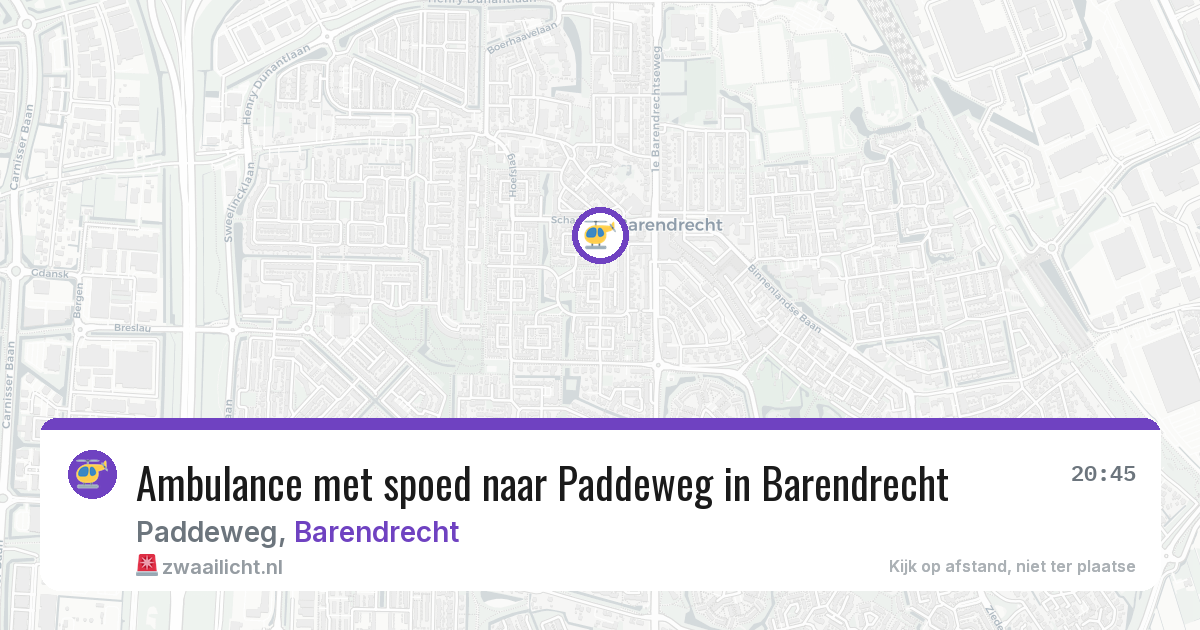 Ambulance met spoed naar Paddeweg in Barendrecht — 28 apr 2026