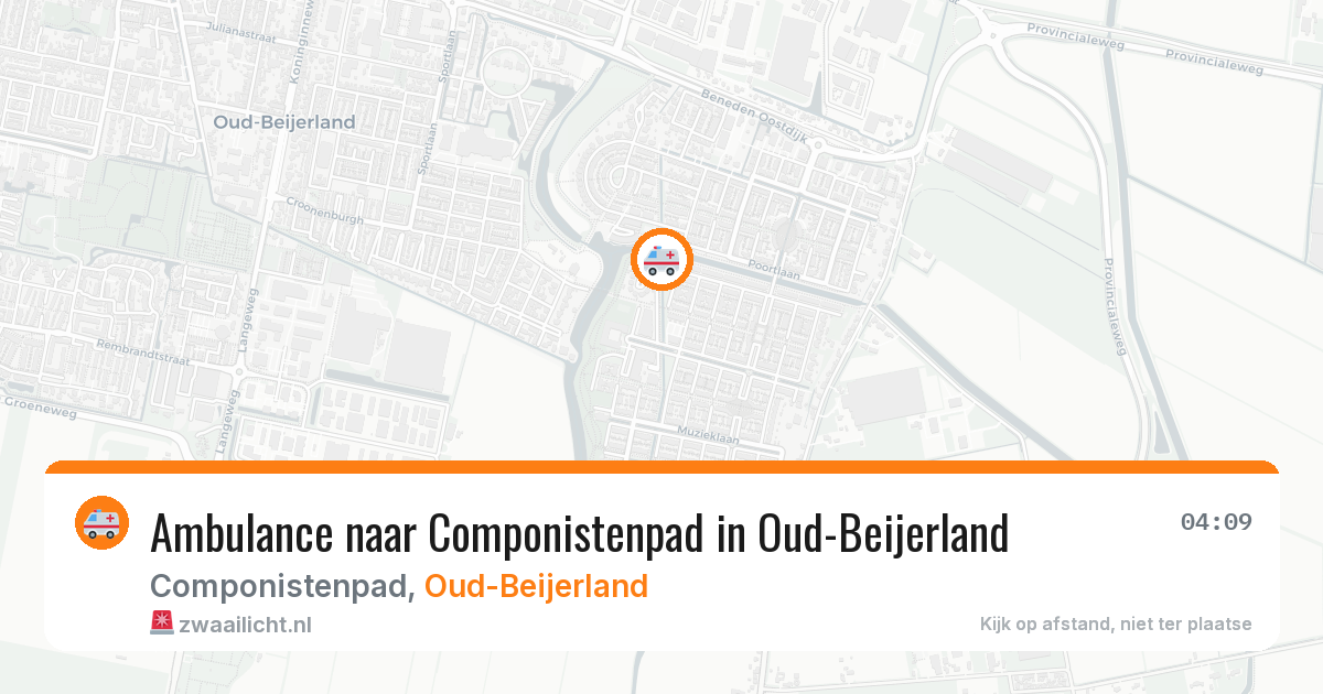 Ambulance naar Componistenpad in Oud-Beijerland — 28 apr 2026