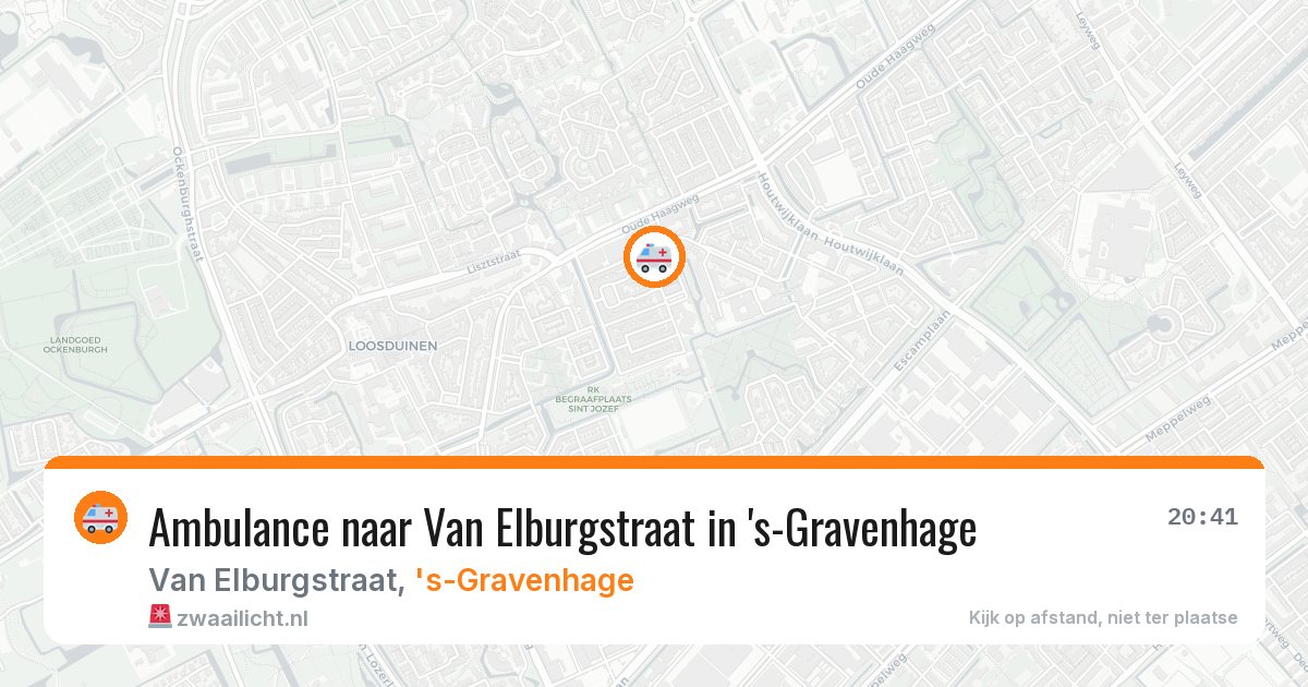 Ambulance naar Van Elburgstraat in 's-Gravenhage — 3 jun 2026