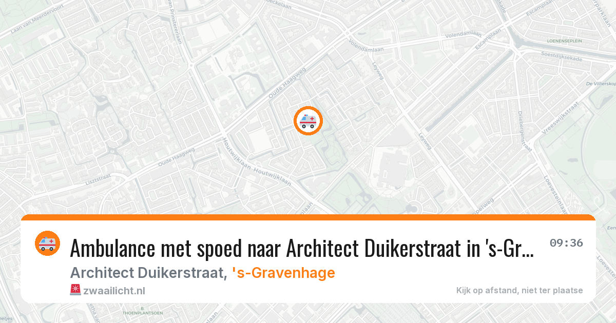 Ambulance met spoed naar Architect Duikerstraat in 's-Gravenhage — 5 apr 2026