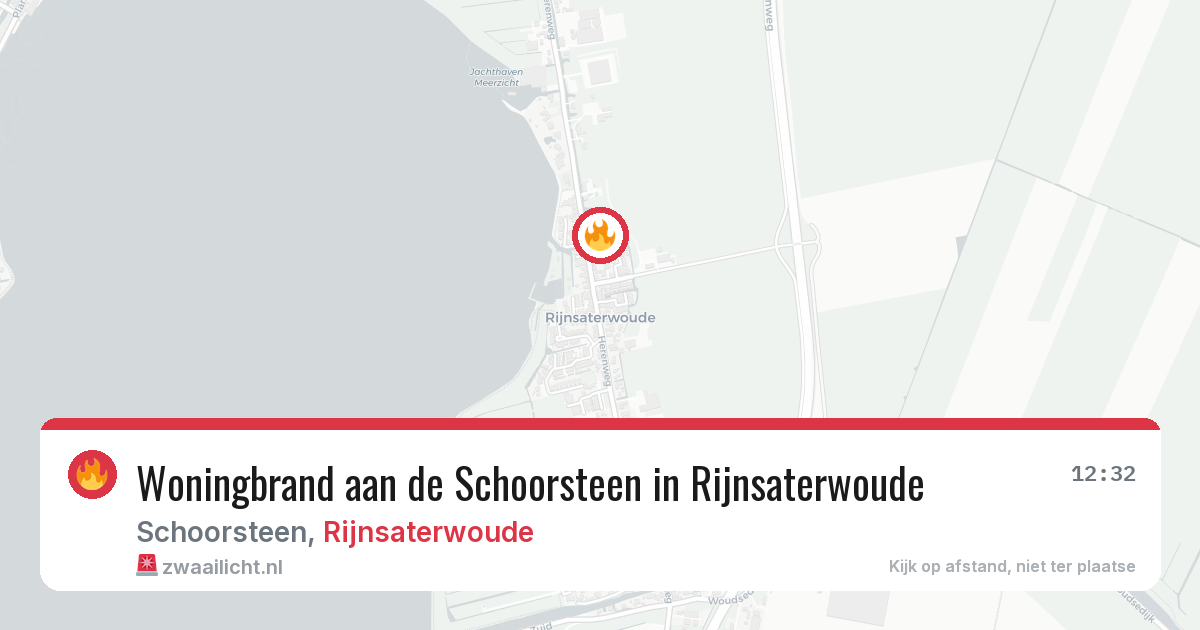 Woningbrand aan de Schoorsteen in Rijnsaterwoude — 17 feb 2026