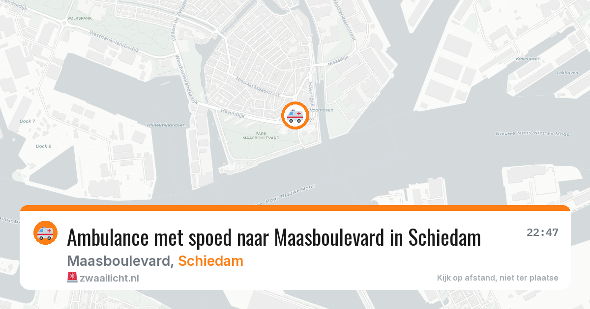 Ambulance met spoed naar Maasboulevard in Schiedam — 25 jun 2026