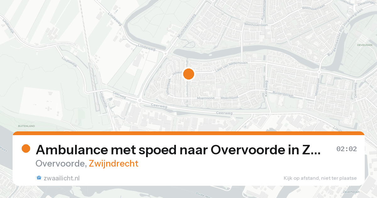 Ambulance met spoed naar Overvoorde in Zwijndrecht — 18 aug 2026