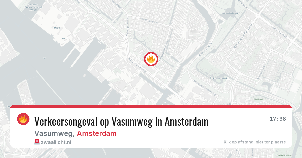 Verkeersongeval op Vasumweg in Amsterdam — 24 mei 2026