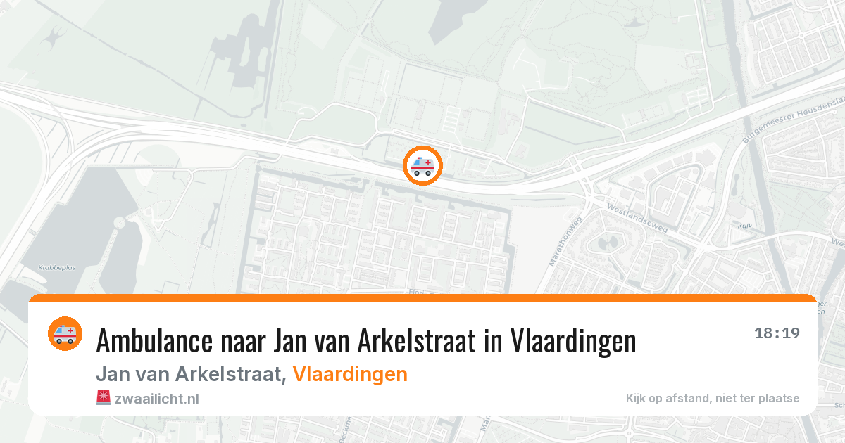Ambulance naar Jan van Arkelstraat in Vlaardingen — 16 mrt 2026