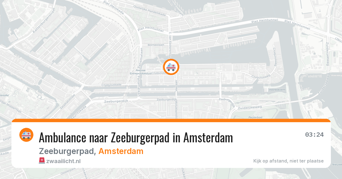 Ambulance naar Zeeburgerpad in Amsterdam — 12 jul 2026