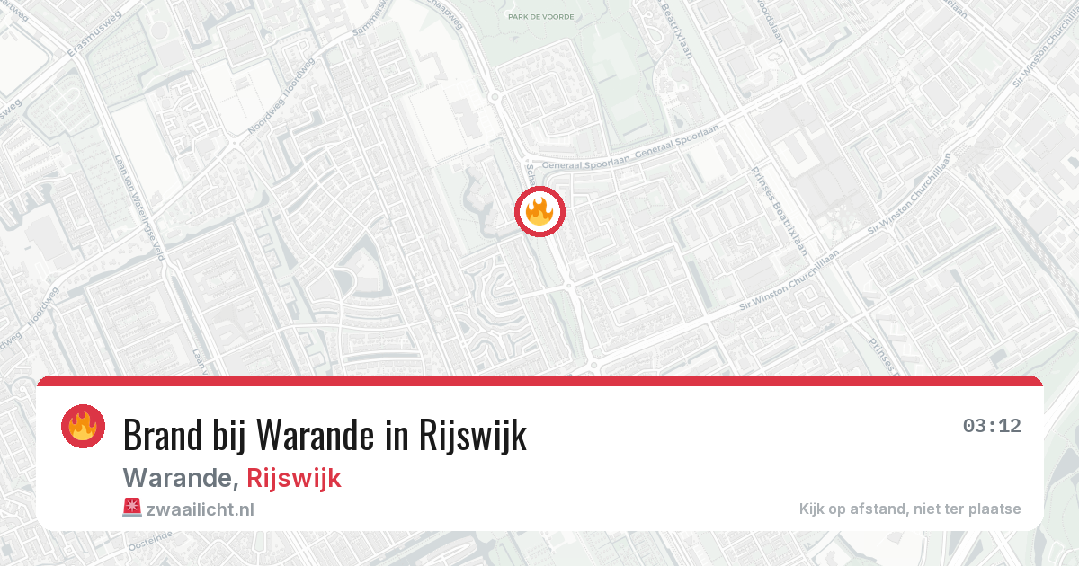 Brand bij Warande in Rijswijk — 6 jul 2026