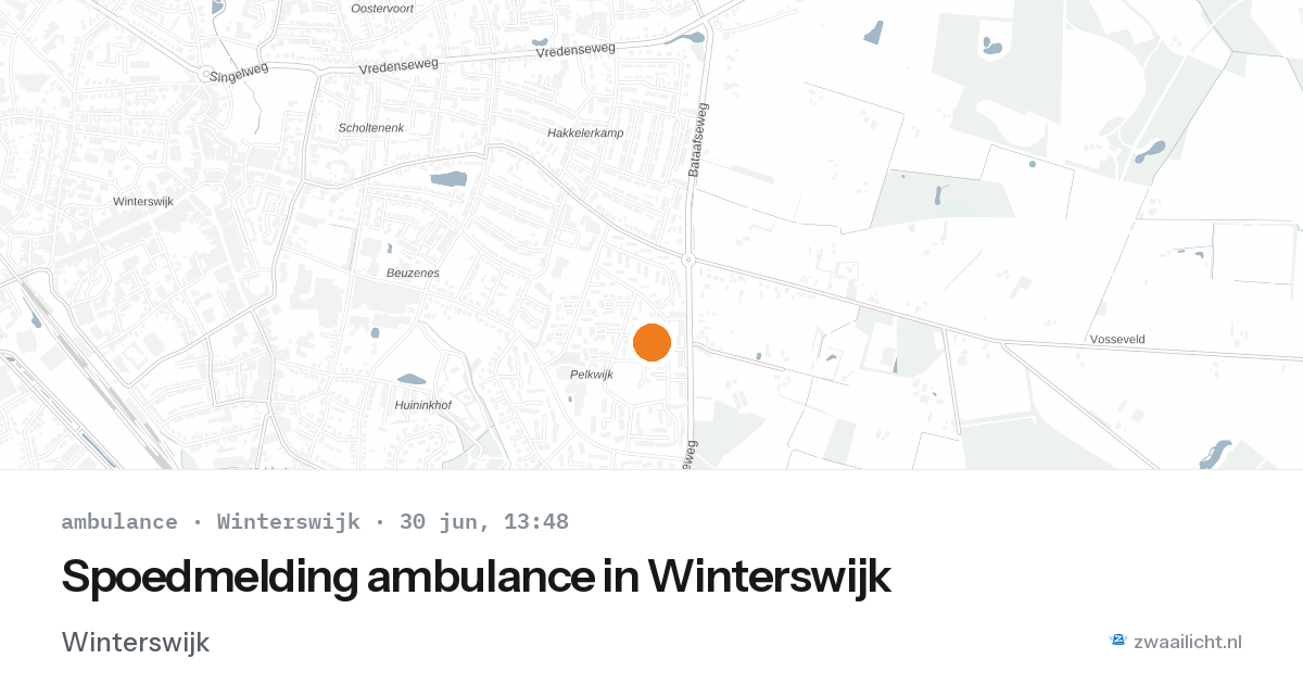 Spoedmelding ambulance in Winterswijk — 16 jun 2026