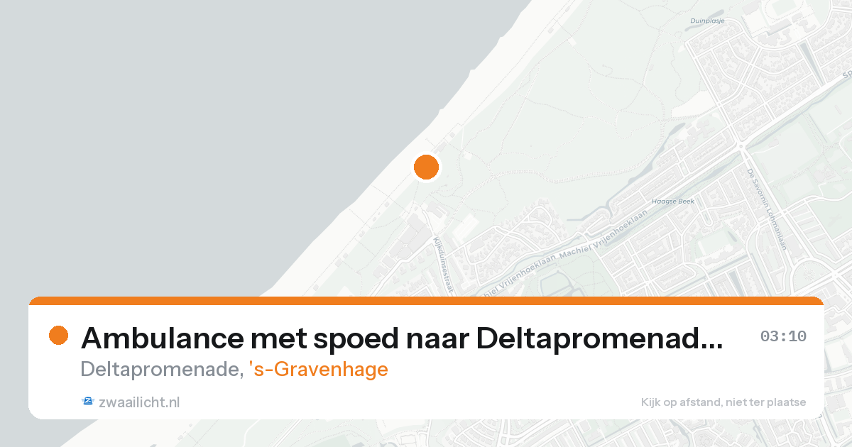Ambulance met spoed naar Deltapromenade in 's-Gravenhage — 10 mei 2026