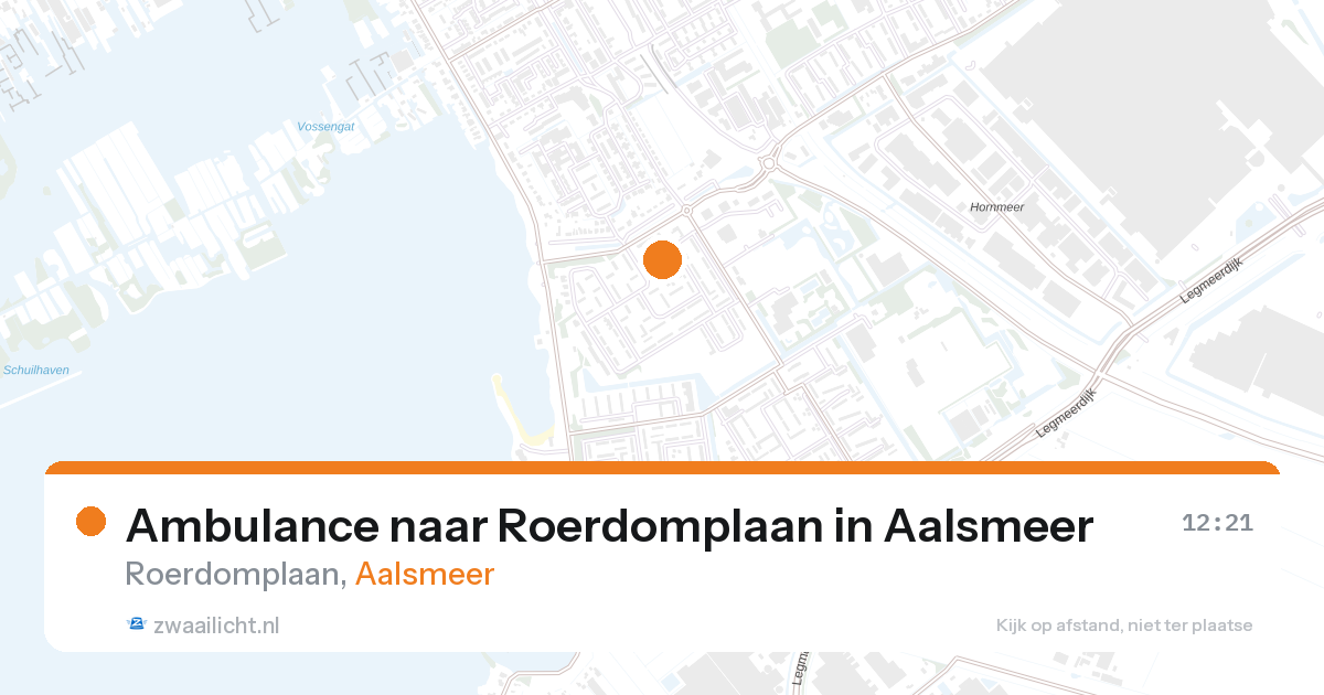 Ambulance naar Roerdomplaan in Aalsmeer — 27 aug 2026