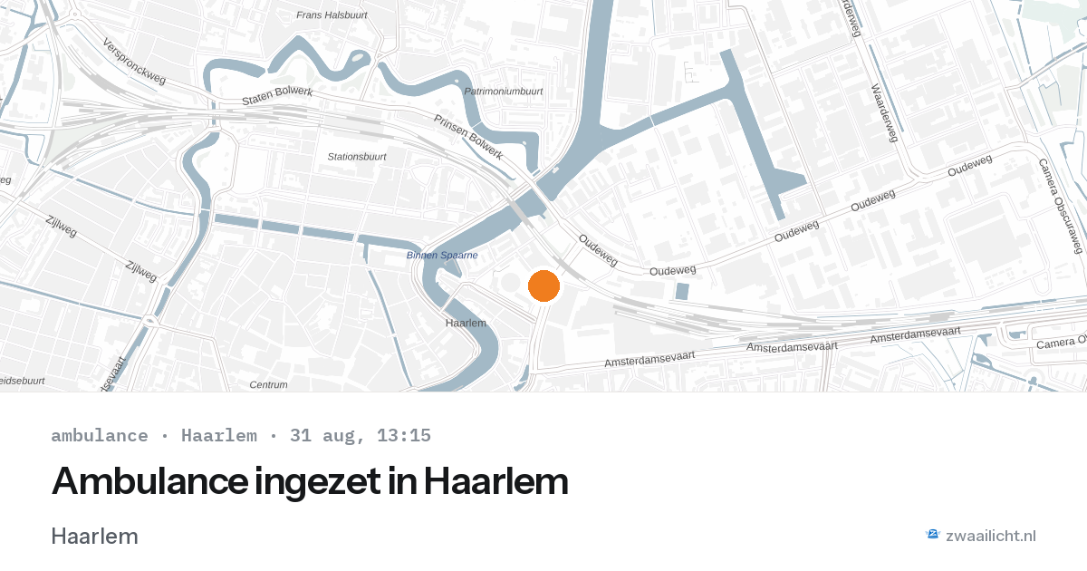 Ambulance ingezet in Haarlem — 31 aug 2026