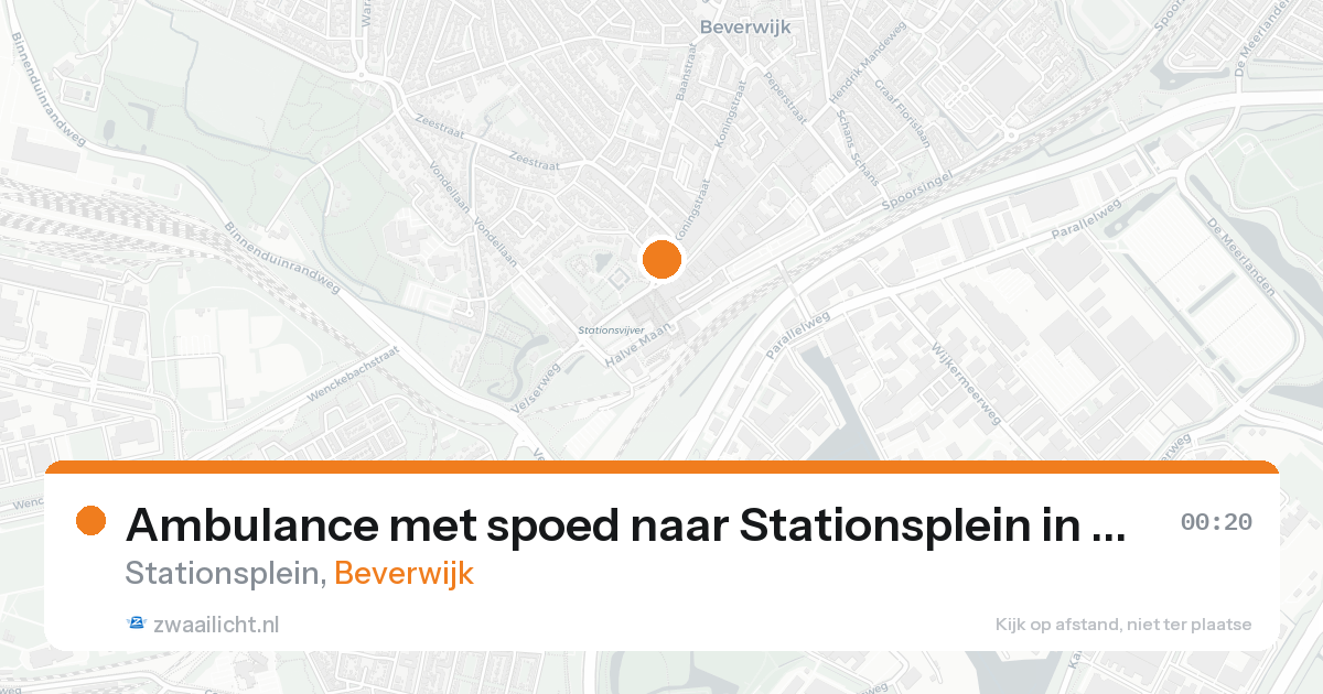 Ambulance met spoed naar Stationsplein in Beverwijk — 15 aug 2026