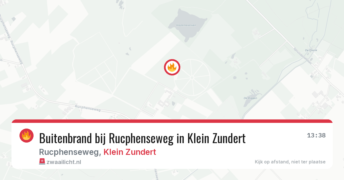 Buitenbrand bij Rucphenseweg in Klein Zundert — 18 mrt 2026