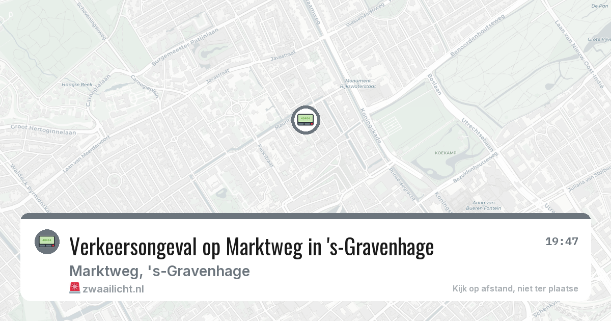Verkeersongeval op Marktweg in 's-Gravenhage — 28 feb 2026