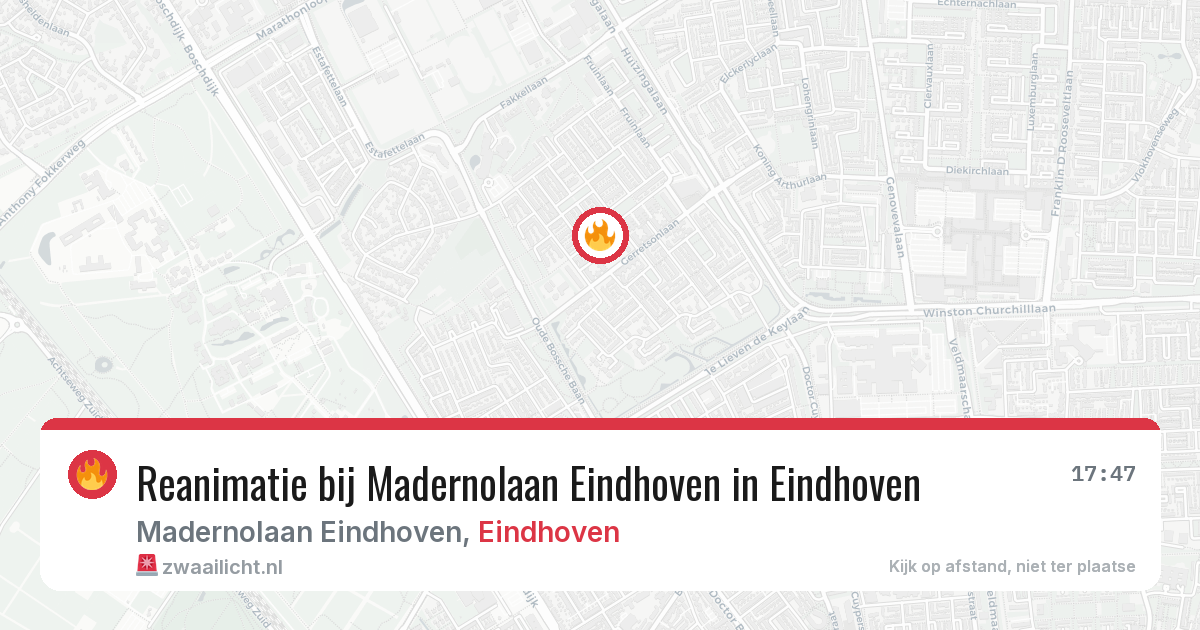 Reanimatie bij Madernolaan Eindhoven in Eindhoven — 18 jun 2026