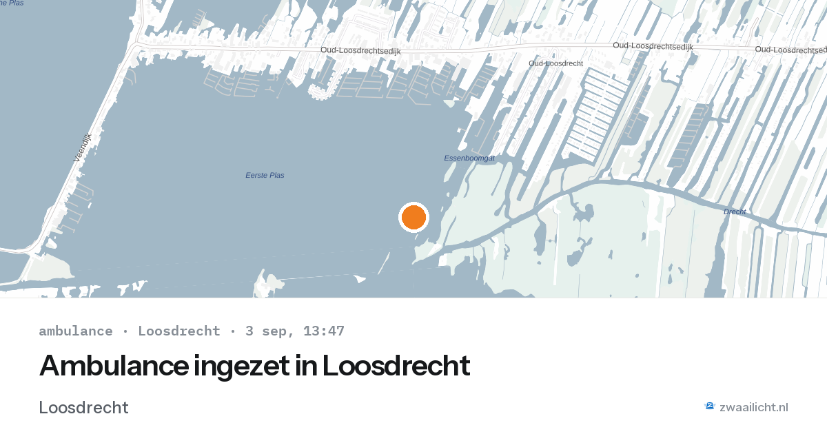 Ambulance ingezet in Loosdrecht — 3 sep 2026
