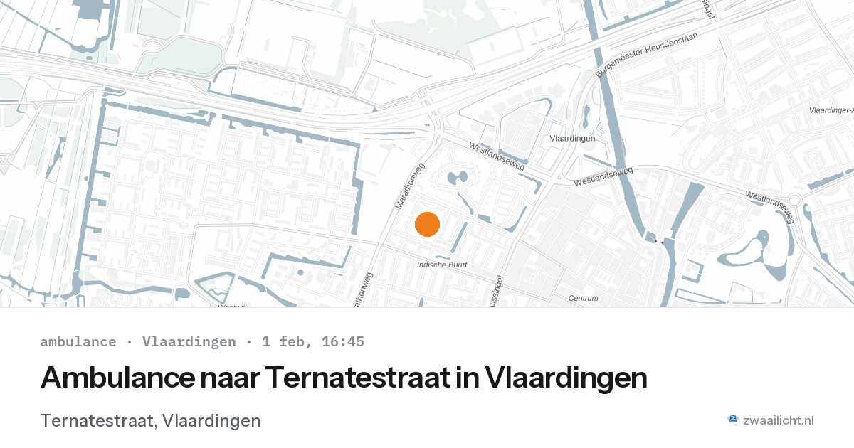Ambulance naar Ternatestraat in Vlaardingen — 1 feb 2026