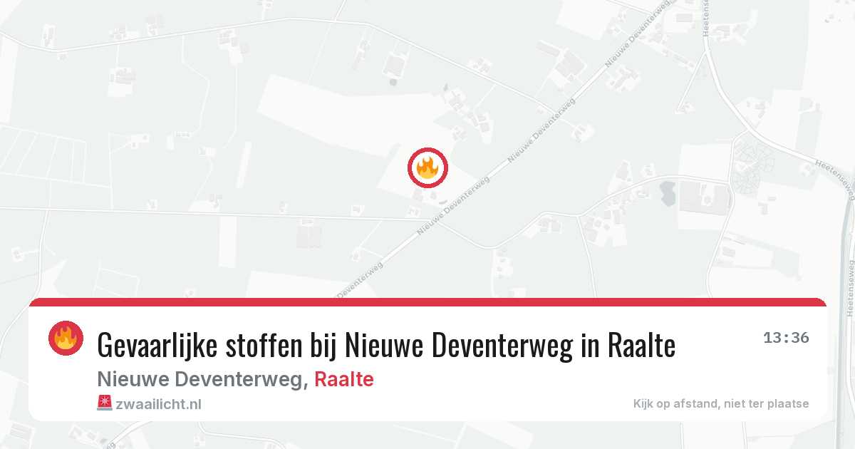 Gevaarlijke stoffen bij Nieuwe Deventerweg in Raalte — 28 mei 2026