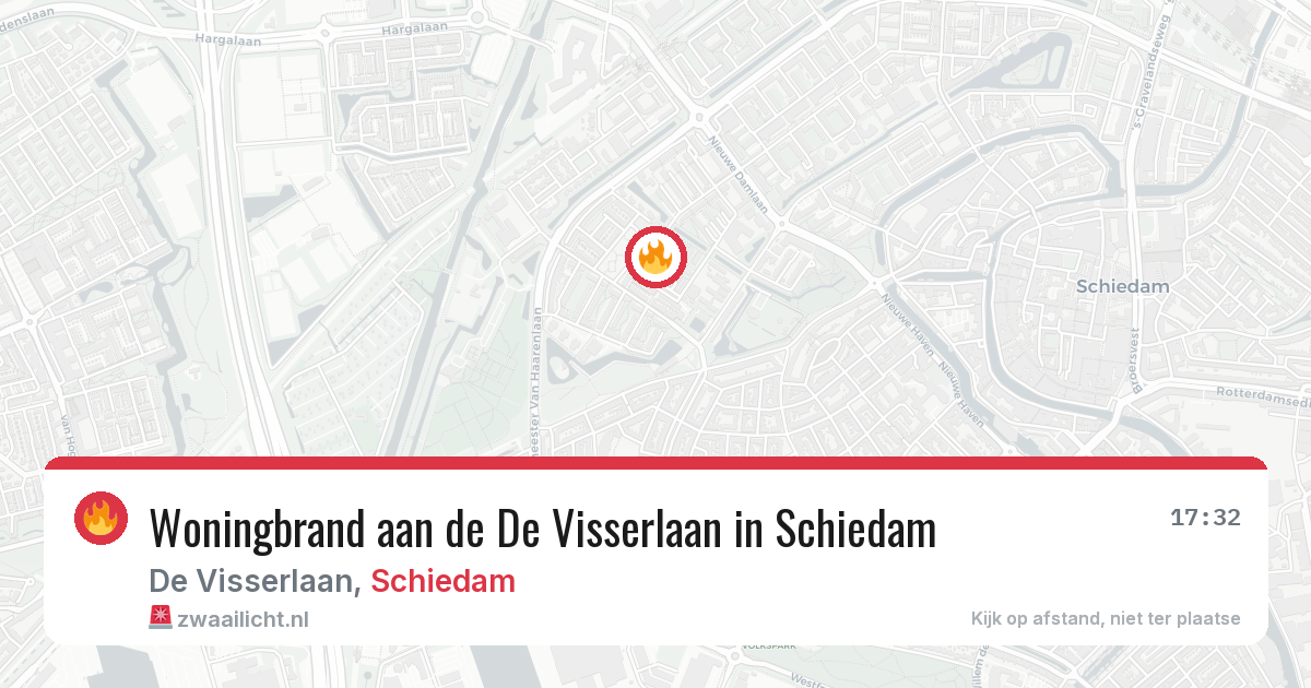 Woningbrand aan de De Visserlaan in Schiedam — 28 mrt 2026
