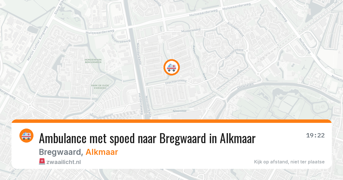 Ambulance met spoed naar Bregwaard in Alkmaar — 17 mrt 2026