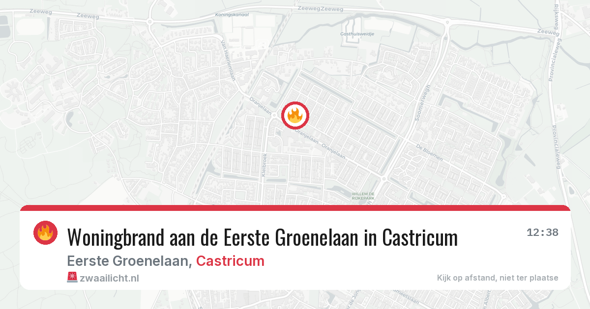Woningbrand aan de Eerste Groenelaan in Castricum — 28 jan 2026