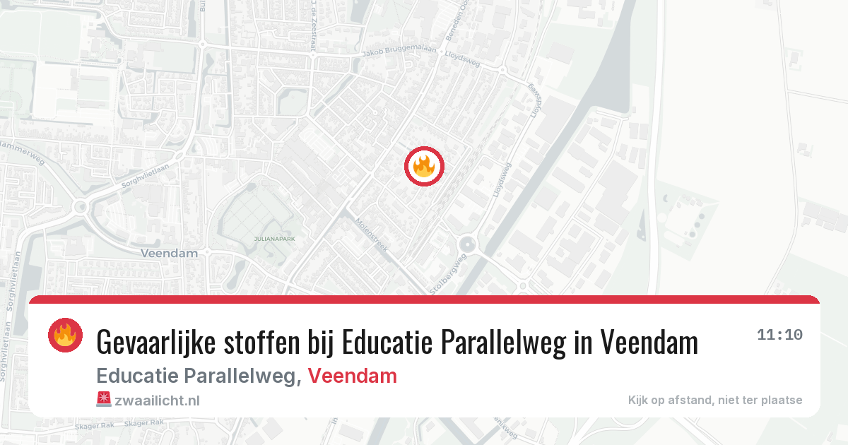 Gevaarlijke stoffen bij Educatie Parallelweg in Veendam — 3 feb 2026