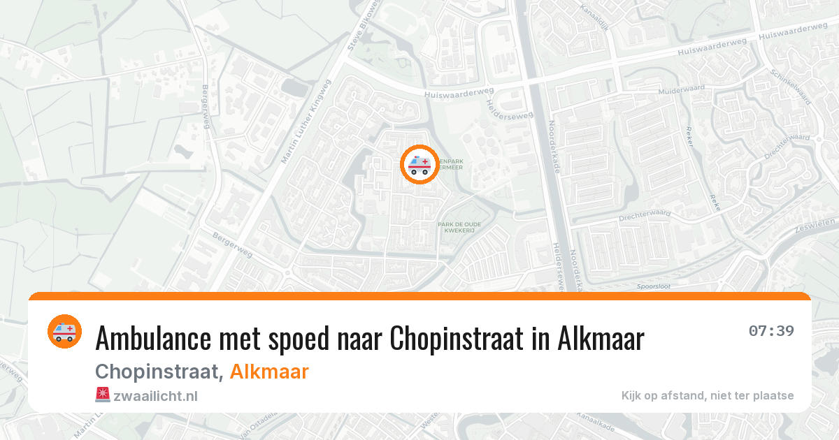Ambulance met spoed naar Chopinstraat in Alkmaar — 4 aug 2026