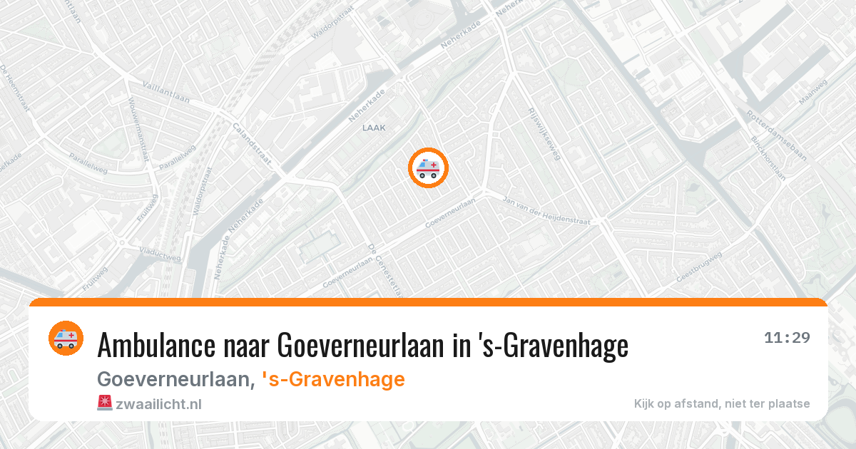 Ambulance naar Goeverneurlaan in 's-Gravenhage — 17 jul 2026