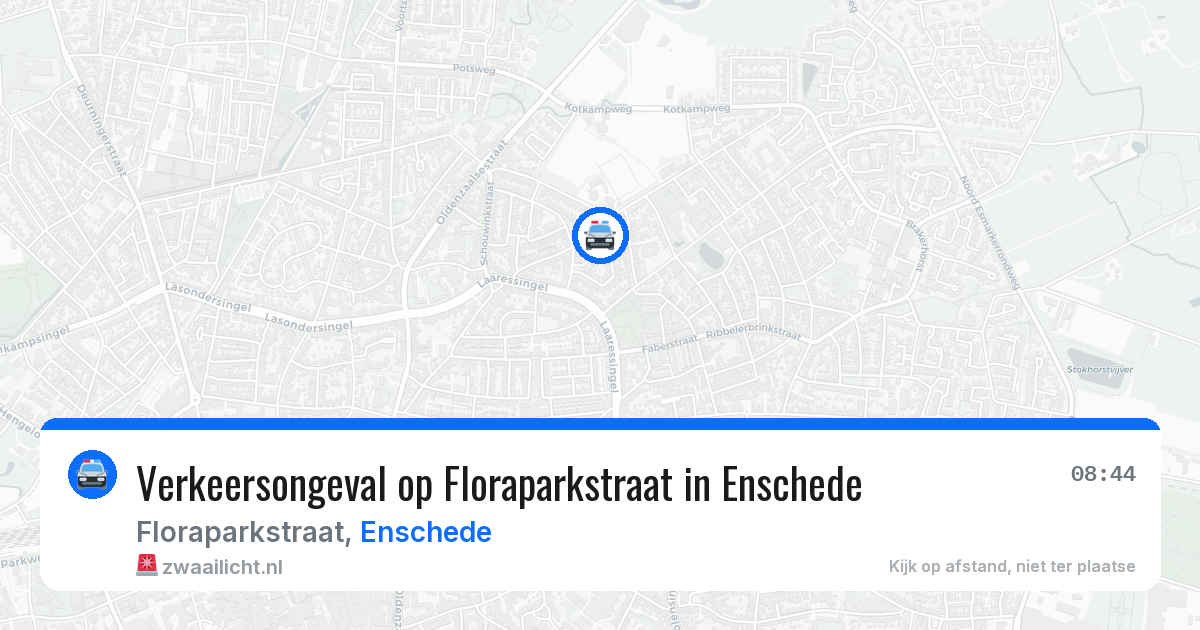 Verkeersongeval op Floraparkstraat in Enschede — 12 mrt 2026
