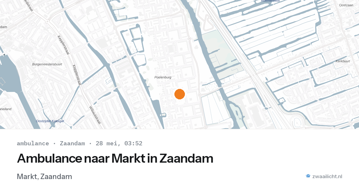 Ambulance naar Markt in Zaandam — 28 mei 2026