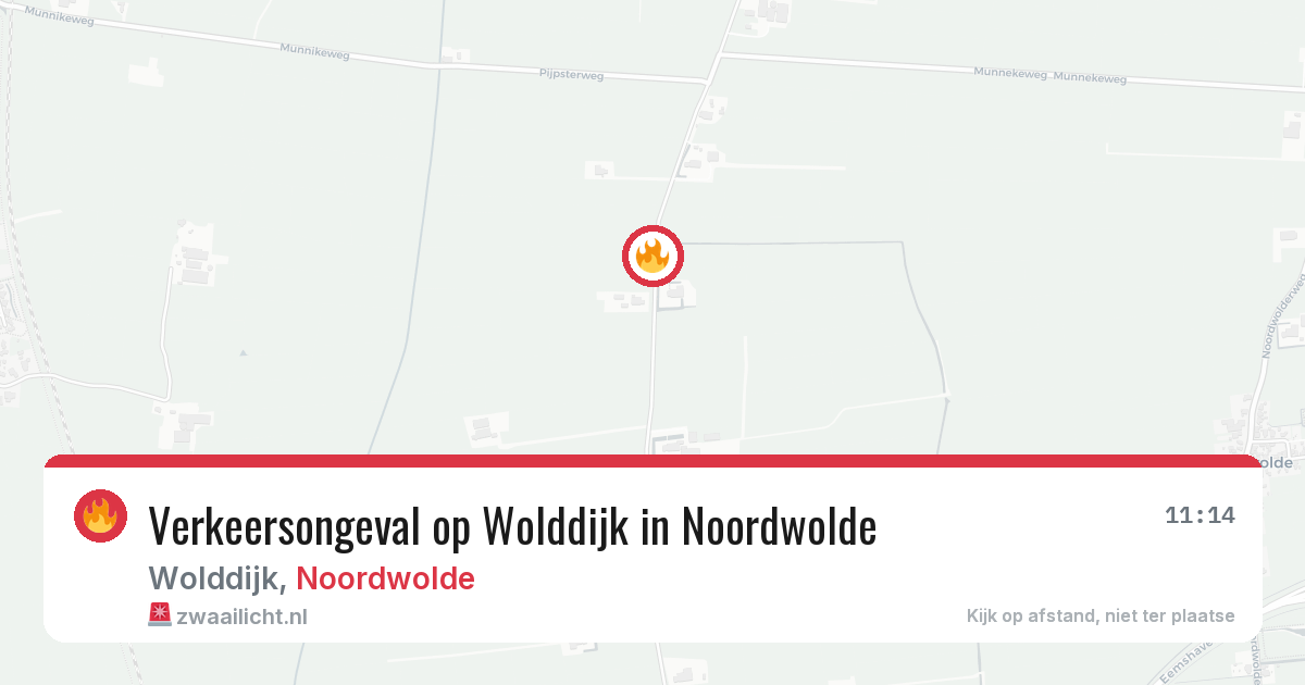 Verkeersongeval op Wolddijk in Noordwolde — 4 jun 2026