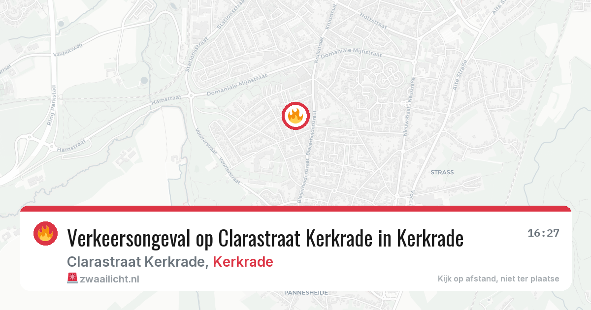 Verkeersongeval op Clarastraat Kerkrade in Kerkrade — 10 jul 2026
