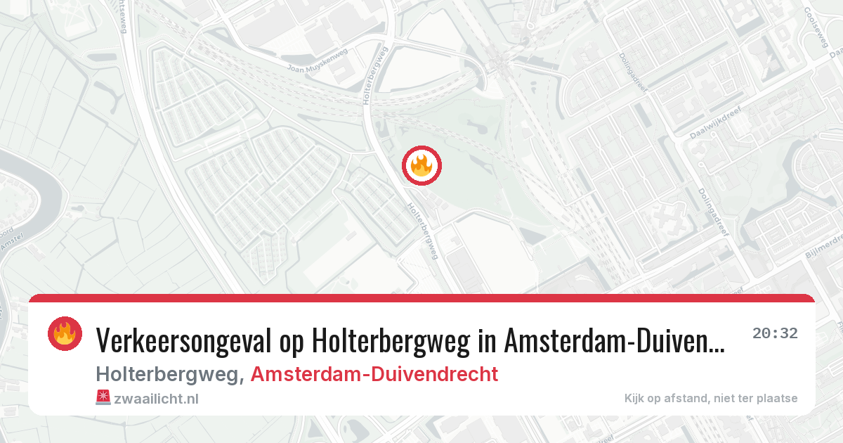 Verkeersongeval op Holterbergweg in Amsterdam-Duivendrecht — 9 jun 2026
