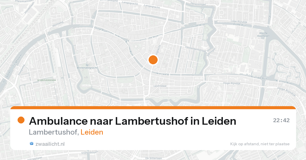 Ambulance naar Lambertushof in Leiden — 16 aug 2026