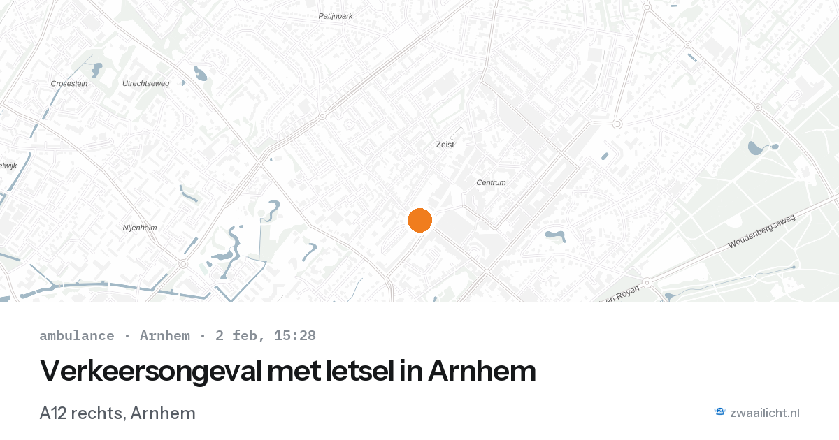 Verkeersongeval met letsel in Arnhem — 2 feb 2026