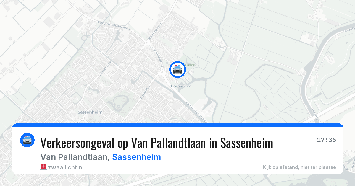 Verkeersongeval op Van Pallandtlaan in Sassenheim — 26 mei 2026