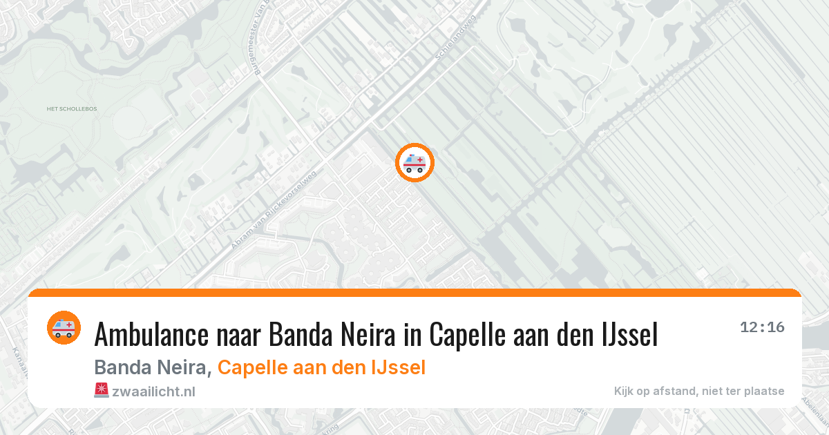 Ambulance naar Banda Neira in Capelle aan den IJssel — 6 jun 2026