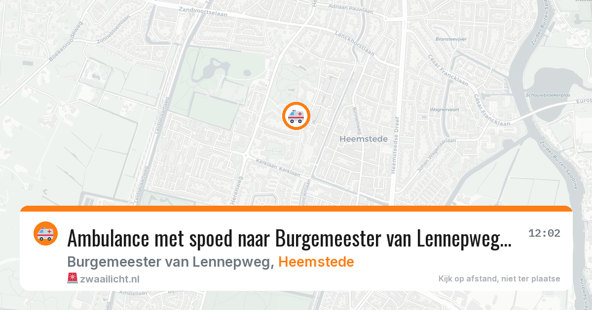 Ambulance met spoed naar Burgemeester van Lennepweg in Heemstede — 29 jan 2026