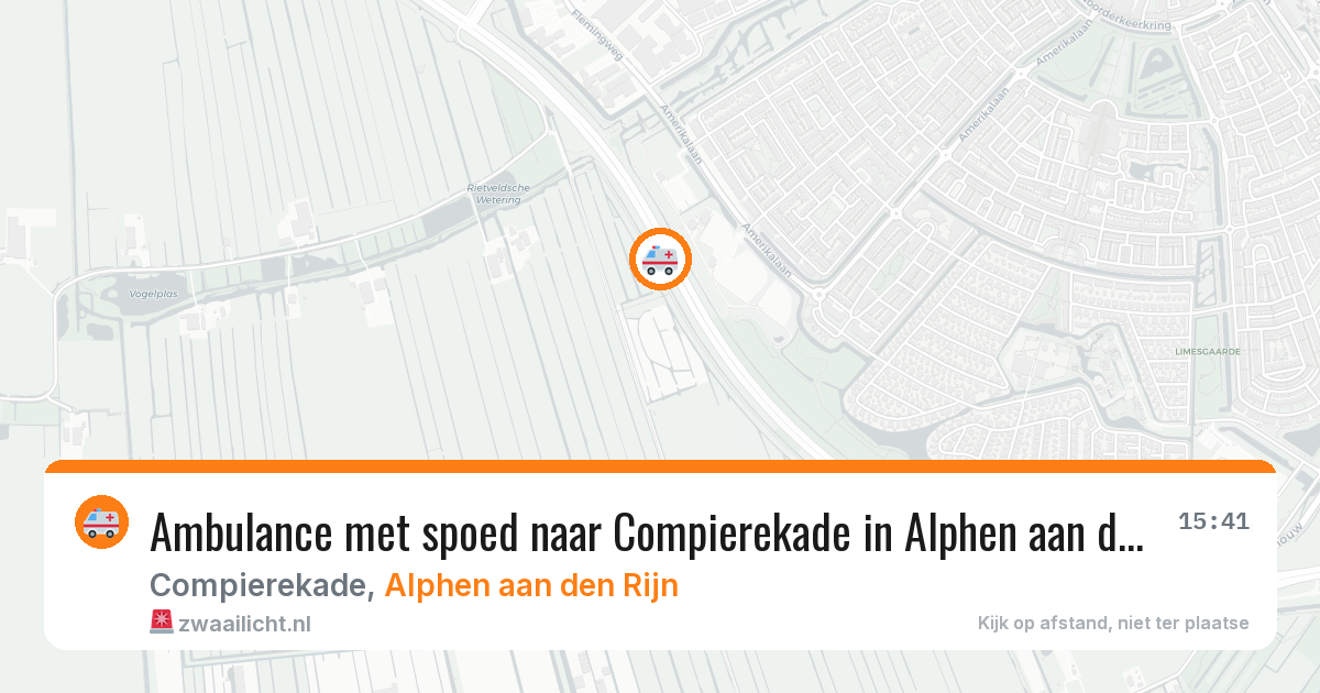Ambulance met spoed naar Compierekade in Alphen aan den Rijn — 22 mei 2026
